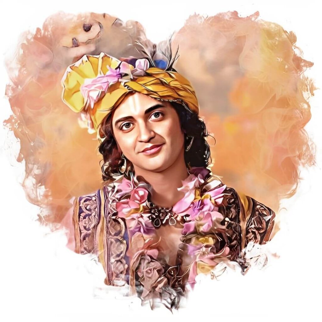 Krishna smile face Heart Shape