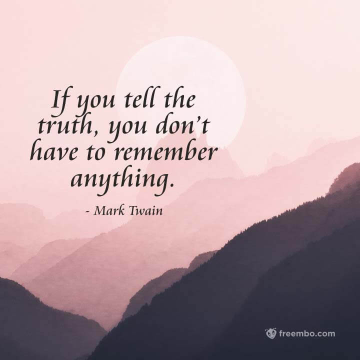 pink background and dark mountain with quote - Mark Twain