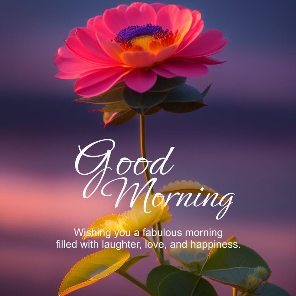 good morning image with pink flower - freembo